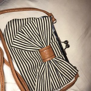 American eagle,striped,crossbody,bow purse